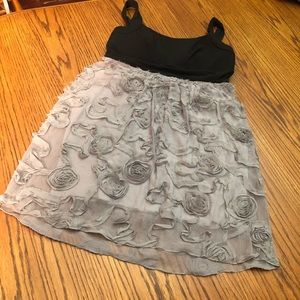 🟣Black and grey flower dress